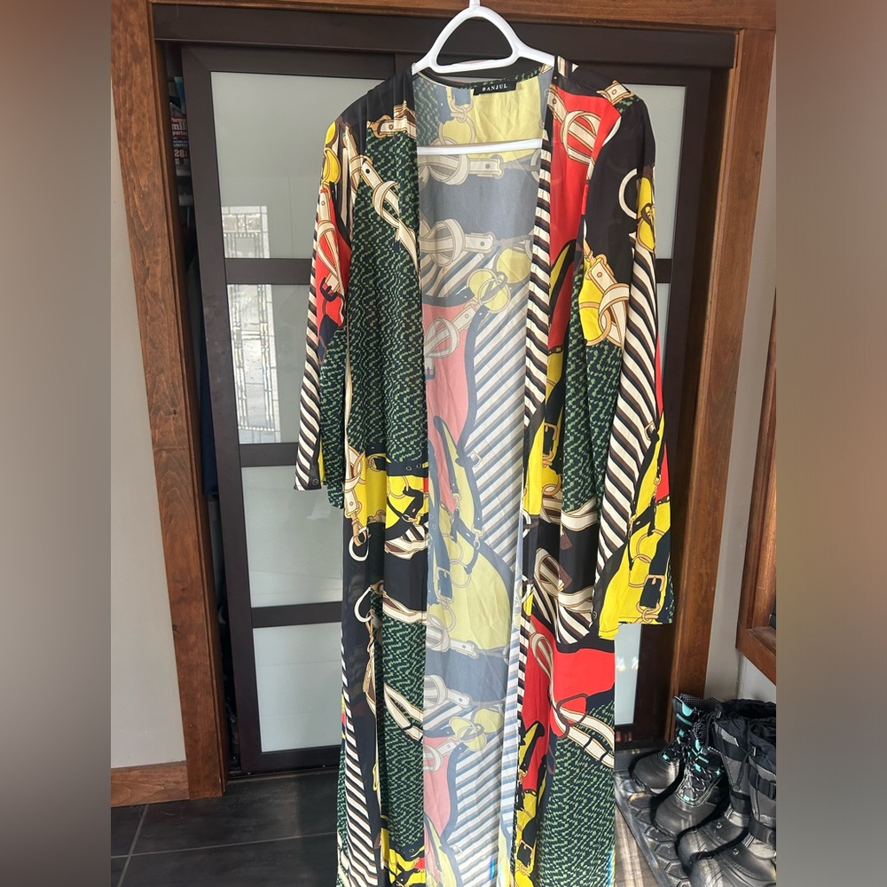 Swimsuit + Cover Robe Multicolor chains